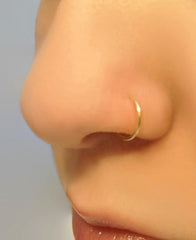 Fake Nose Rings qty 2 -Fake Nose Rings - Faux Nose Ring - Clip on Nose Ring - hoop nose ring - slide on nose ring - nose ring hoop